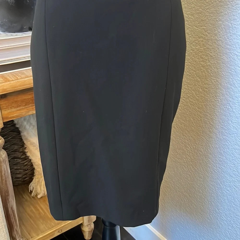 TALBOTS PONTE A-LINE BLACK SKIRT - Picture 2 of 7